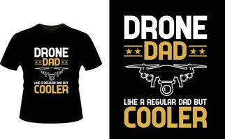 Drone Grandpa Like a Regular Grandpa But Cooler or Grandfather tshirt design or Grandfather day t shirt Design vector