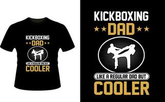 kickboxing papá me gusta un regular papá pero enfriador o papá papá camiseta diseño o padre día t camisa diseño vector