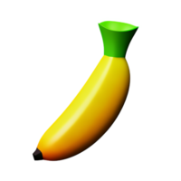 Banane 3d Rendern Symbol Illustration png