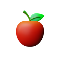 fruit 3d renderen icoon illustratie png