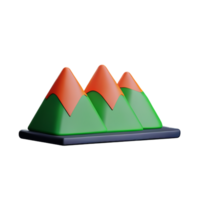 mountain 3d icon illustration png