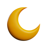 Luna 3d icona illustrazione png