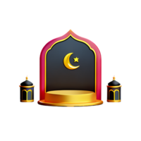 Ramadã pódio 3d Ramadã ícone png