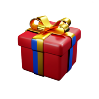 regalo caja 3d representación icono ilustración png