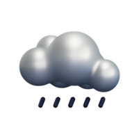 pluie 3d le rendu icône illustration png