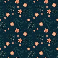 Floral pattern in seamless style. vector