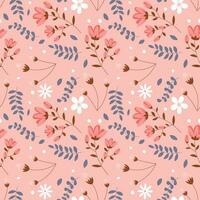 Floral pattern in seamless style. vector