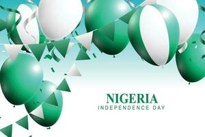 Nigeria Independence Day background. vector