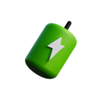 verde eléctrico energía 3d verde energía icono png