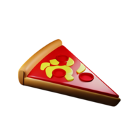 Pizza 3d icona illustrazione png