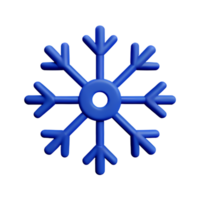 snowflake 3d rendering icon illustration png