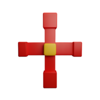 cross  3d icon illustration png