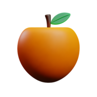 fruit 3d renderen icoon illustratie png