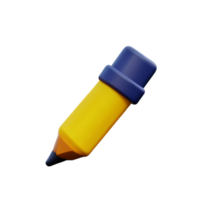 3d illustration of highlighter school education icon png