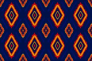 Fabric ethnic pattern art. Ikat seamless pattern in tribal. American, Mexican style. vector