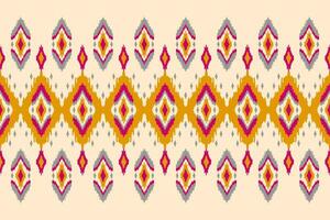 Carpet ethnic ikat pattern art. Geometric ethnic ikat seamless pattern in tribal. Mexican style. vector