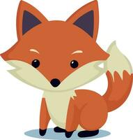 animal mammal fox orange fluffy vector