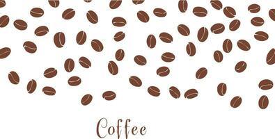 background with coffee beans vector