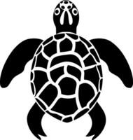 animal reptil Tortuga negro y blanco vector