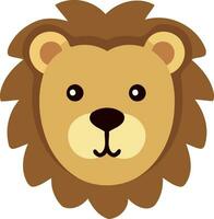 African lion mammal carnivore animal face vector