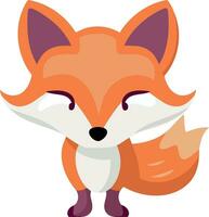 animal mammal fox orange fluffy vector