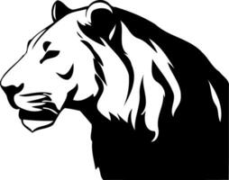 lioness head in black and white vector