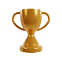 Gold cup 3d isolated png