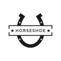 horseshoe concept logo design template vector