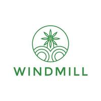 Windmill Country Agricultural Farmer Logo vector
