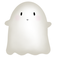 Cartoon drawing of a cute little ghost png