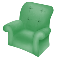 green sofa cartoon painting png