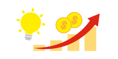 illustration about electricity bill increase. png