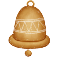 d'or Noël cloche isolé sur transparent Contexte png