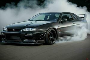 Sport car Nissan Skyline GTR R32 JDM. Pro Photo