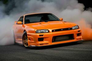 Sport car Nissan Skyline GTR R32 JDM. Pro Photo