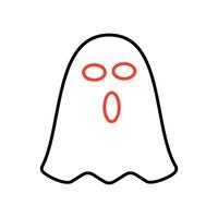 Ghost icon isolated on White Background. Ghost vector icon, Emotion Variation. Simple flat style design element. Scary horror pictures.