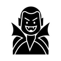 vampiro icono,hallowen,aislar en blanco antecedentes. vector