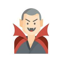 vampiro icono,hallowen,aislar en blanco antecedentes. vector