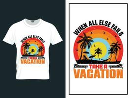 Summer time beach t-shirt design vector illustration, Vector summer day t shirt design