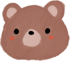 orso testa acrilico colore cartone animato png