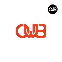 letra owb monograma logo diseño vector