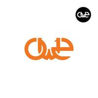 letra ow2 monograma logo diseño vector