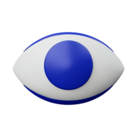 eye 3d rendering icon illustration png