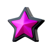 estrella 3d ilustración icono png