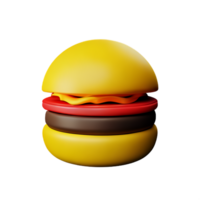 hamburger 3d icona illustrazione png