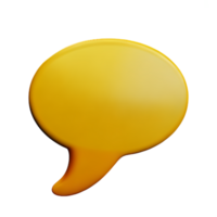 speech bubble 3d icon illustration png