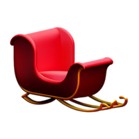 christmas 3d santa claus sleigh icon illustration png