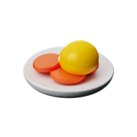 fried egg 3d breakfast icon png