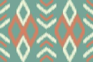 Ethnic Ikat fabric pattern geometric style.African Ikat embroidery Ethnic oriental pattern green background. Abstract,vector,illustration.Texture,clothing,frame,decoration,carpet,motif. vector