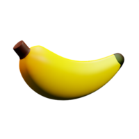 Banane 3d Rendern Symbol Illustration png